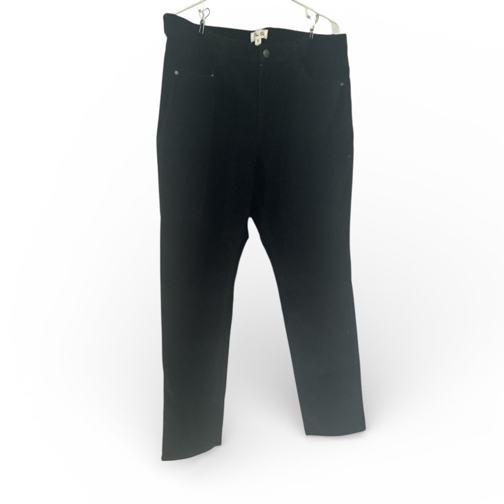 Per Se black stretch cotton pants straight slim fit comfort NWOT‎ Size 16x33